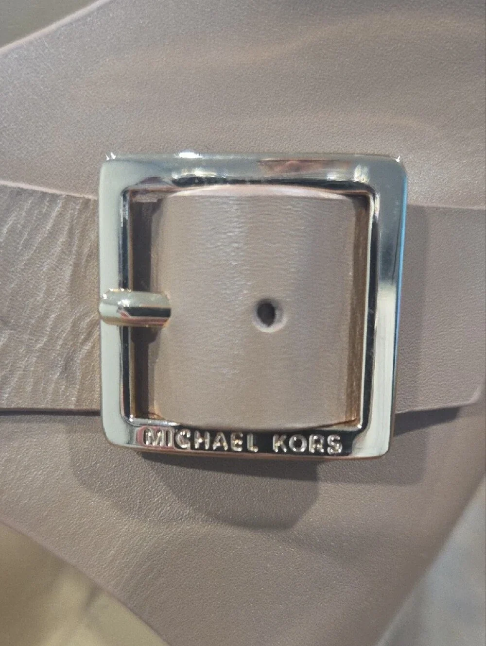 Michael Kors Nude Blush Leather Buckle Heels